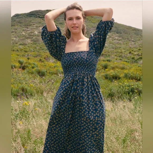 Christy Dawn Katrina in navy poppy, medium ALTERED - Picture 4 of 16